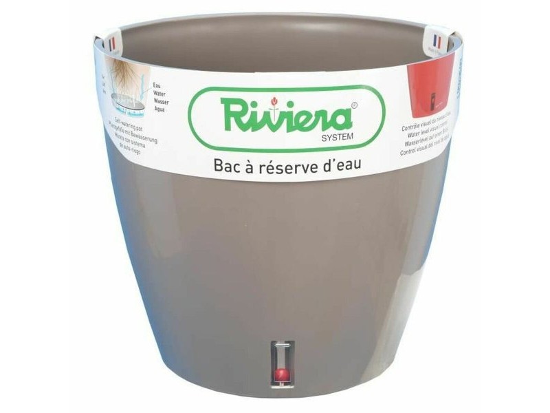 Саксия Riviera Eva Тъмнокафяв Кръгъл Ø 46 cm