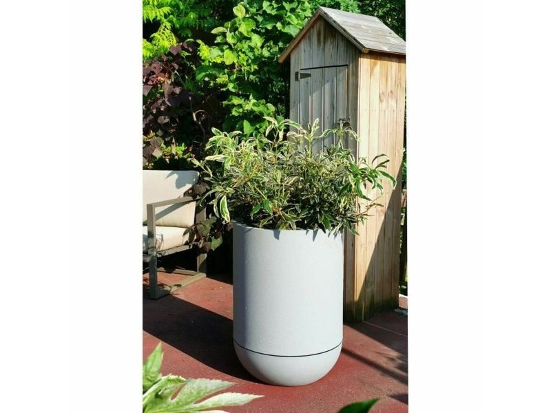 Саксия Riviera D40 Ø 40 cm Сив Камък Пластмаса Кръгъл