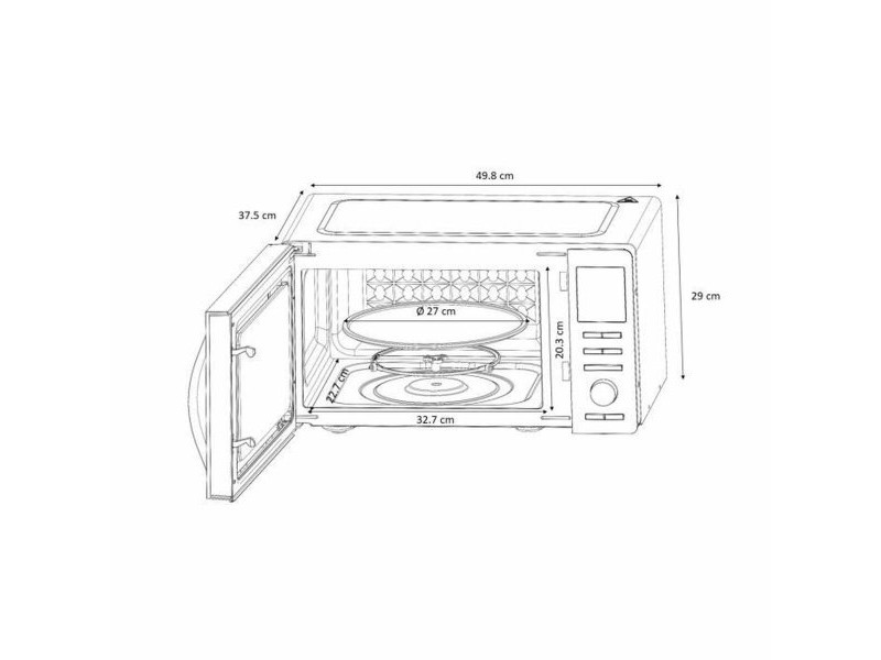 Микровълнова Фурна с Грил Continental Edison 900 w 25 L Сребрист 900 W 25 L