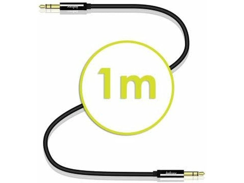 Аудио кабел с жак (3,5 mm) към 2 RCA кабел Akashi ALTJ 35 B 1 m Черен