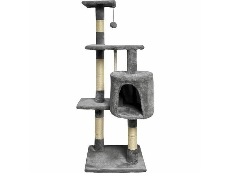 Чесало за Нокти за Котки Paloma Dark Сив 45 x 17 x 45 cm полиестер Плюш Дървен (1 броя)