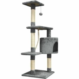 Чесало за Нокти за Котки Paloma Dark Сив 45 x 17 x 45 cm полиестер Плюш Дървен (1 броя)