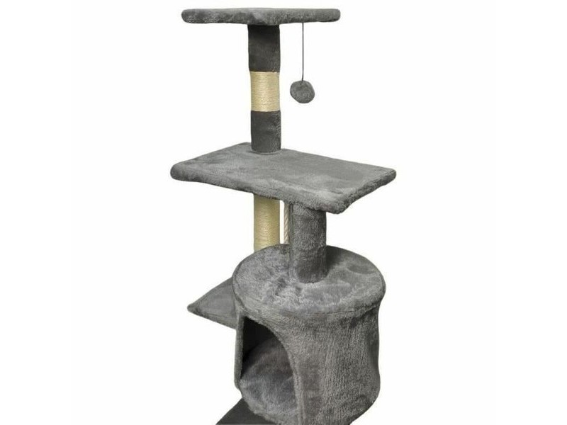 Чесало за Нокти за Котки Paloma Dark Сив 45 x 17 x 45 cm полиестер Плюш Дървен (1 броя)