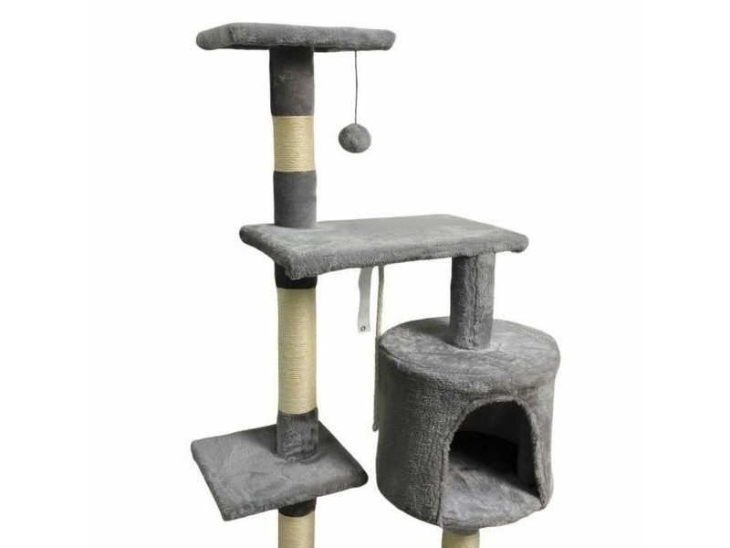 Чесало за Нокти за Котки Paloma Dark Сив 45 x 17 x 45 cm полиестер Плюш Дървен (1 броя)
