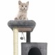 Чесало за Нокти за Котки FLOPI Dark Сив Плюш Дървен (1 броя)