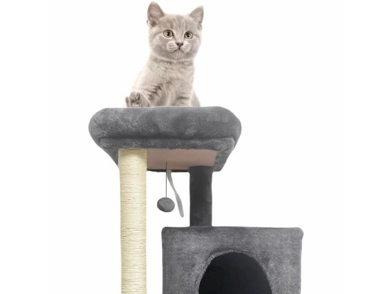 Чесало за Нокти за Котки FLOPI Dark Сив Плюш Дървен (1 броя)