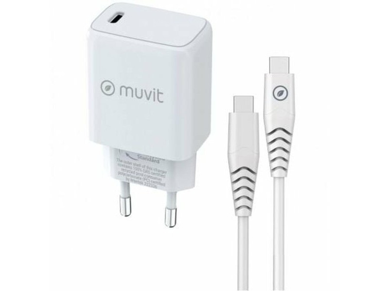 Зарядно за стена Muvit MCPAK0044 20 W Бял