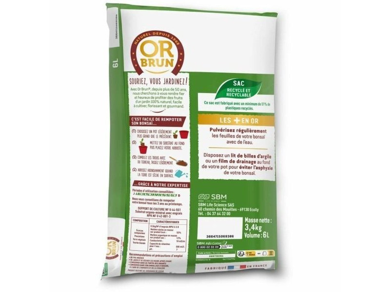 Почва за саксии OR BRUN BROWN GOLD 6 L