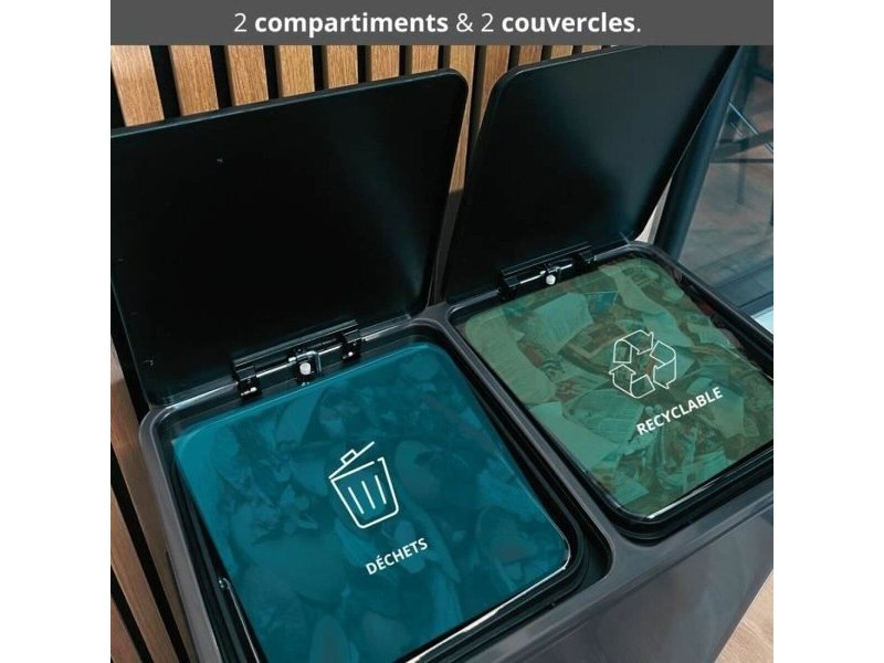 Кошче за боклук Kitchen Move Сив Неръждаема стомана 60 L
