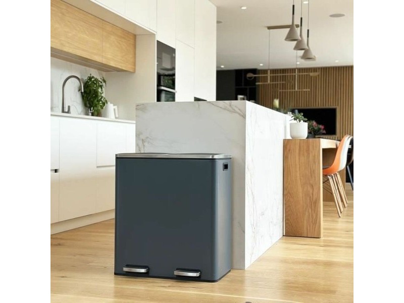 Кошче за боклук Kitchen Move Сив Неръждаема стомана 60 L