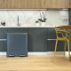 Кошче за боклук Kitchen Move Сив Неръждаема стомана 60 L