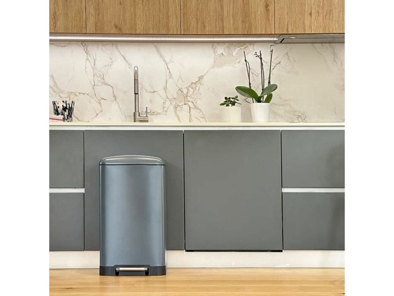 Кошче за боклук Kitchen Move Сив Неръждаема стомана