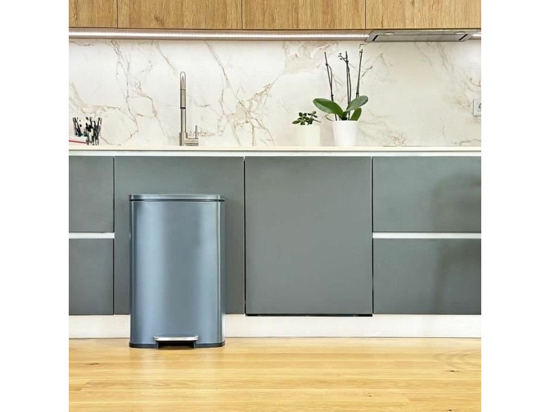Кошче за боклук Kitchen Move Сив Неръждаема стомана 50 L
