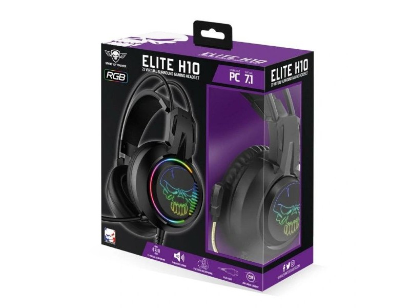 Слушалки с микрофон Spirit of Gamer Elite H10 Черен