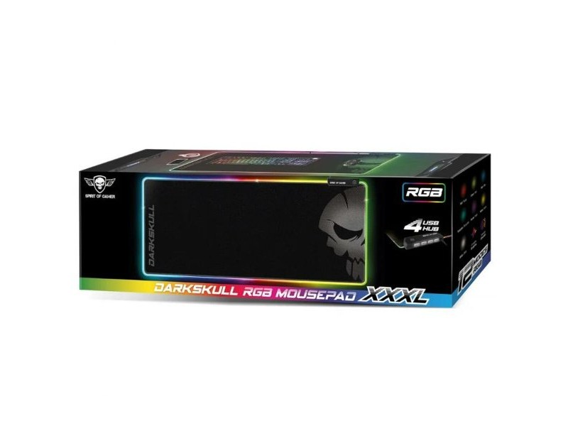 Подложка за мишка за игра Spirit of Gamer SOG-PADHXXRGB Черен Многоцветен RGB