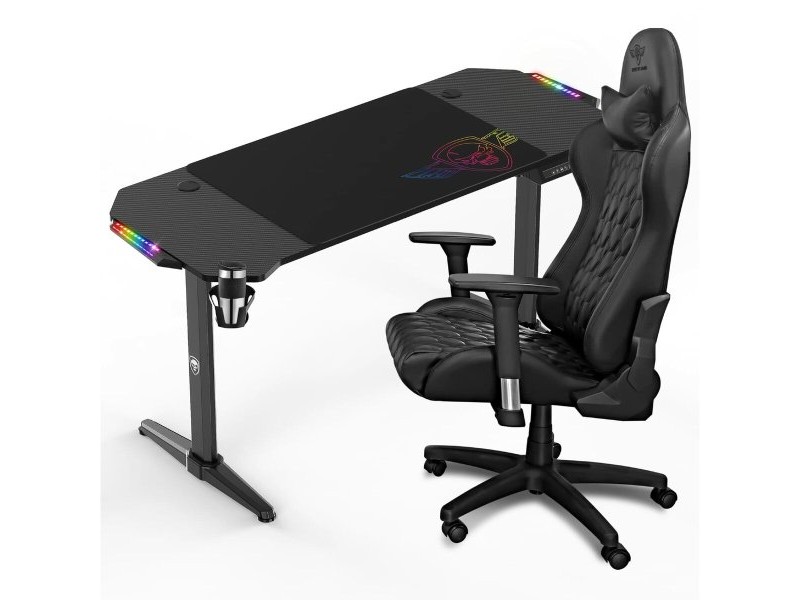 Бюро Spirit of Gamer Headquarter 800 Черен Дървен MDF 140 x 60 cm