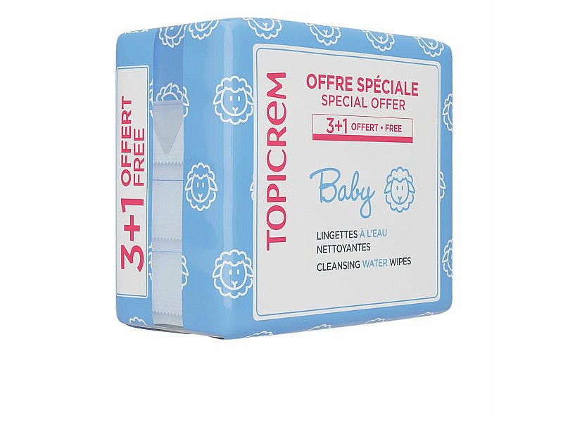 Мокри кърпички Topicrem BABY (опаковка от 4) (60 броя)