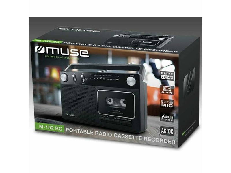 Касетофон Muse M-152 RC Черен