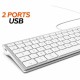 Клавиатура Mobility Lab Бял Сребрист Mac OS AZERTY