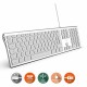 Клавиатура Mobility Lab Бял Сребрист Mac OS AZERTY