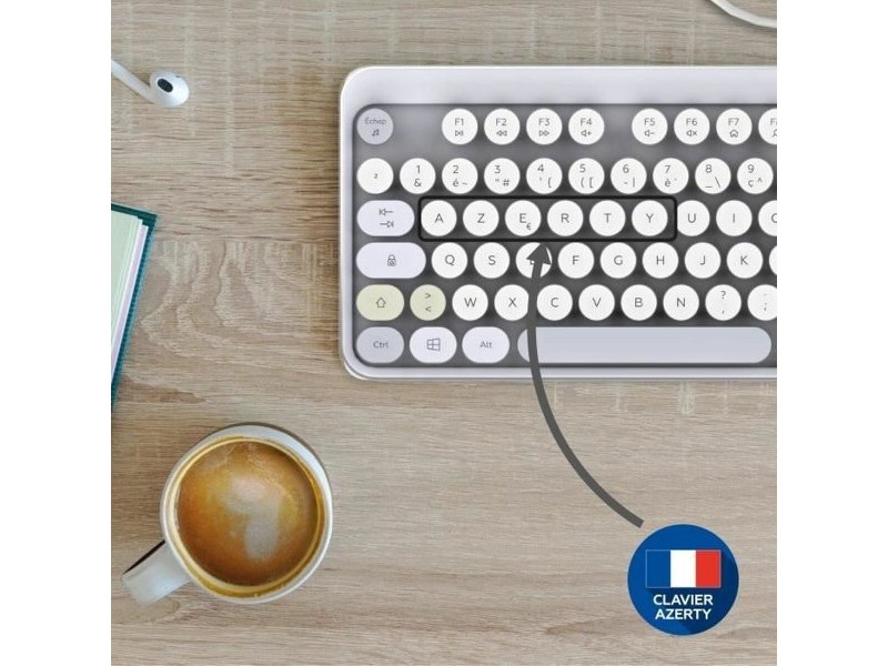 Клавиатура с мишка Mobility Lab Modelo ergonómico Сив AZERTY