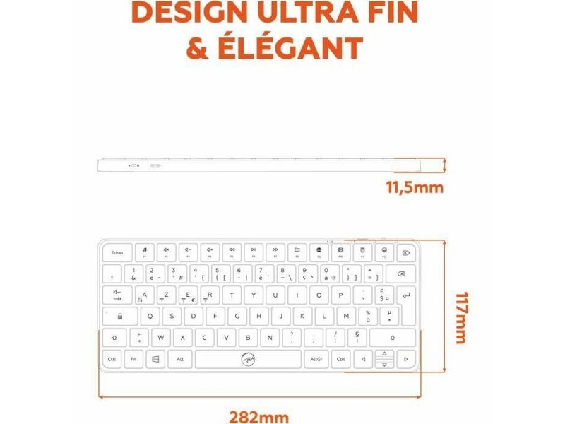 Клавиатура Mobility Lab KP430W Mini Сив