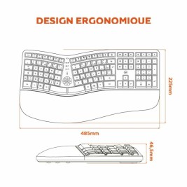 Клавиатура Mobility Lab Azerty френски Черен