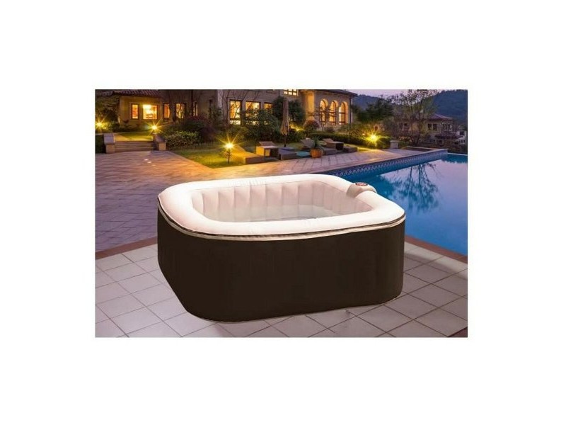 Inflatable Spa Sunspa Квадратек Черен 4 Хора (155 x 155 x 65 cm)