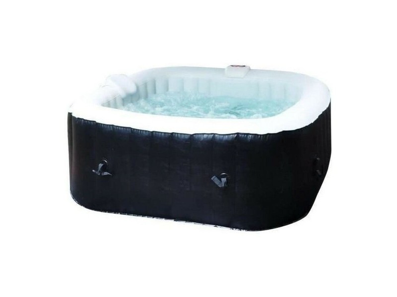 Inflatable Spa Sunspa Квадратек Черен 4 Хора (155 x 155 x 65 cm)