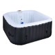 Inflatable Spa Sunspa Квадратек Черен 4 Хора (155 x 155 x 65 cm)