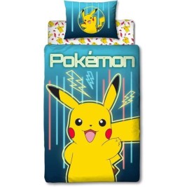 Комплект покривка за завивка Pokémon 30 x 7 x 30 cm Жълт 140 легло 4 Части