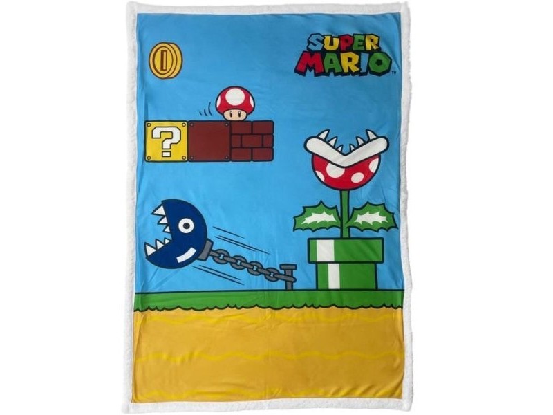 Одеяло Mario Bros 31 x 8 x 31 cm Многоцветен Шотландски картини