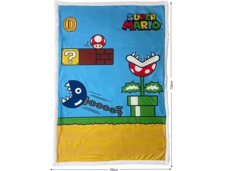 Одеяло Mario Bros 31 x 8 x 31 cm Многоцветен Шотландски картини