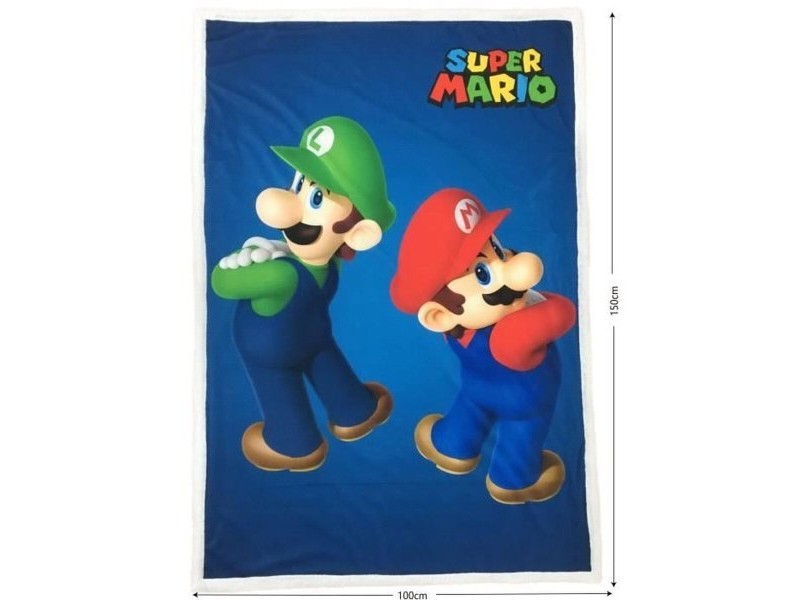 Одеяло Mario Bros 25 x 14 x 26 cm Черен Животни