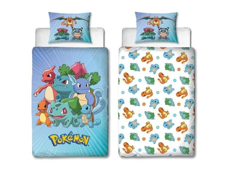 Комплект покривка за завивка Pokémon 25 x 4 x 30 cm Син 140 легло 2 Части