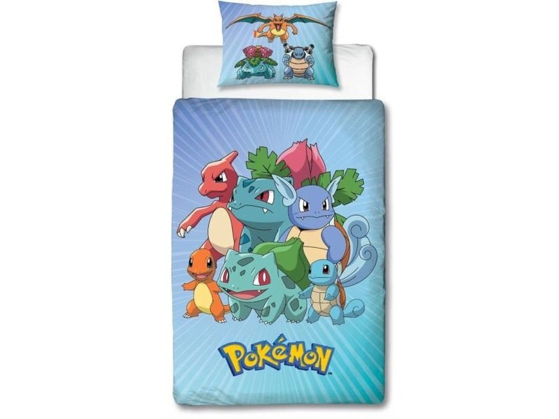 Комплект покривка за завивка Pokémon 25 x 4 x 30 cm Син 140 легло 2 Части