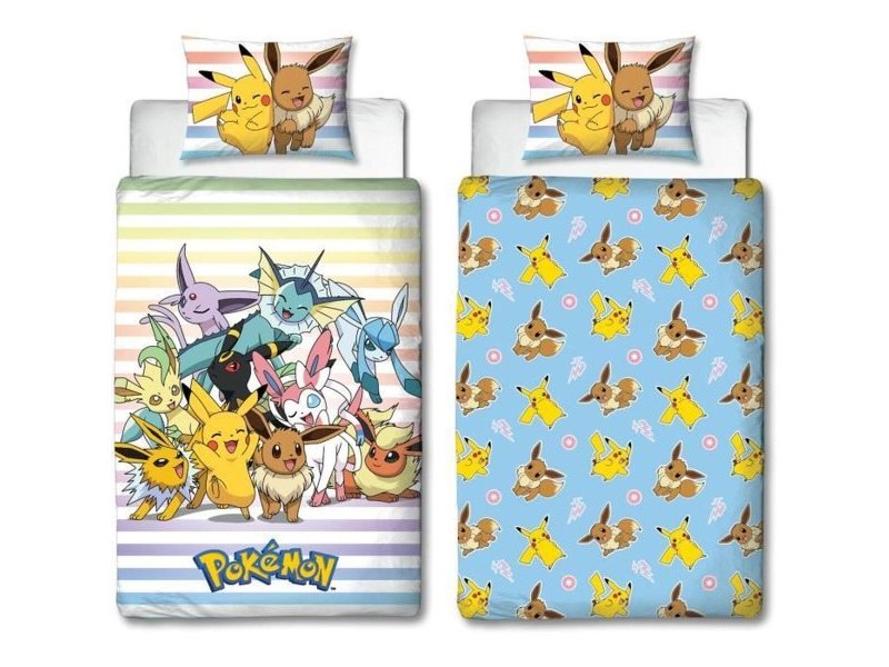Комплект покривка за завивка Pokémon 25 x 5 x 30 cm Многоцветен 140 легло 2 Части