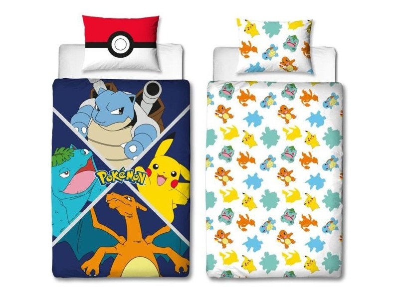 Комплект покривка за завивка Pokémon 25 x 4 x 30 cm Многоцветен 140 легло 2 Части
