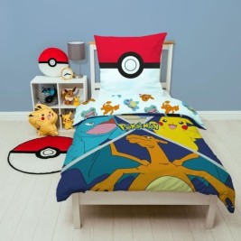 Комплект покривка за завивка Pokémon 25 x 4 x 30 cm Многоцветен 140 легло 2 Части