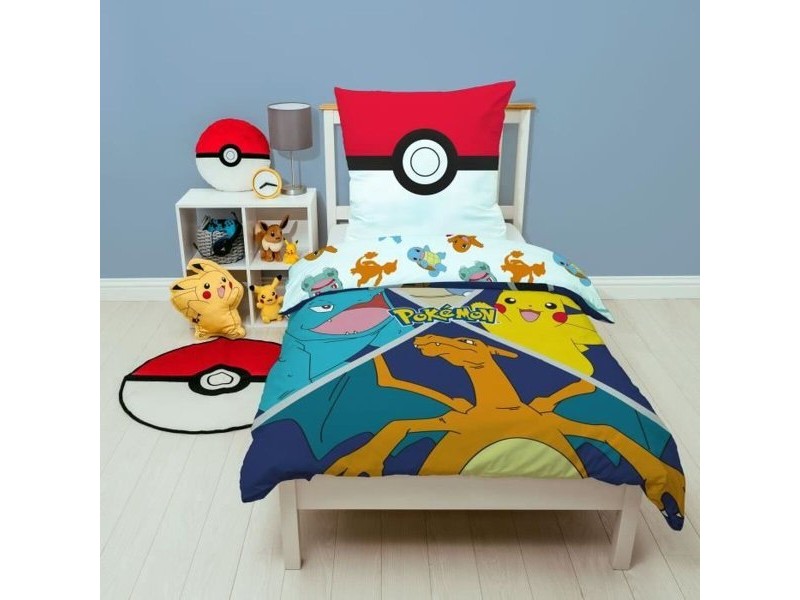 Комплект покривка за завивка Pokémon 25 x 4 x 30 cm Многоцветен 140 легло 2 Части