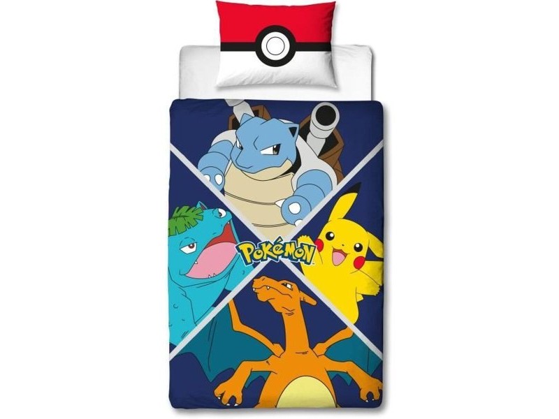 Комплект покривка за завивка Pokémon 25 x 4 x 30 cm Многоцветен 140 легло 2 Части