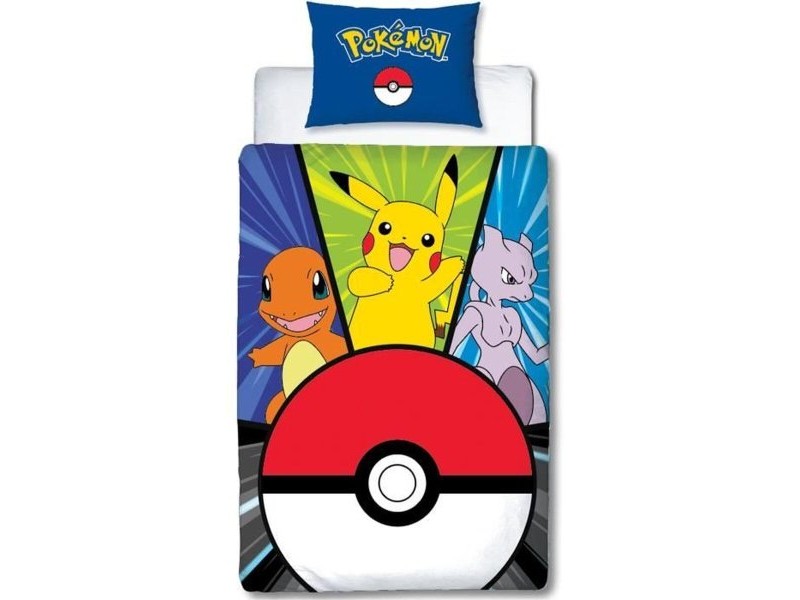 Комплект покривка за завивка Pokémon Жълт Бял Червен 140 легло 2 Части