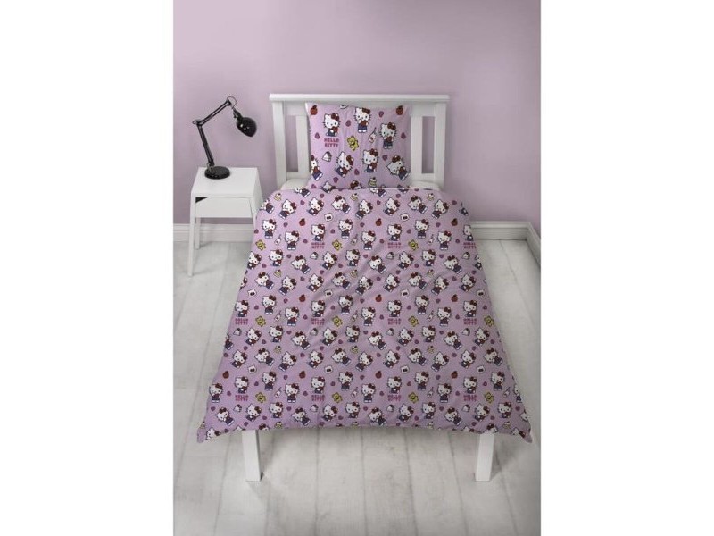 Комплект покривка за завивка Hello Kitty 25 x 5 x 30 cm Розов 140 легло 2 Части Комплект покривка за завивка Hello Kitty 25 x 5 x 30 cm Розов 140 легло 2 Части