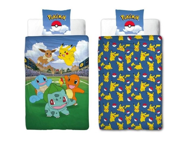 Комплект покривка за завивка Pokémon 25 x 4 x 30 cm Многоцветен 140 легло 2 Части