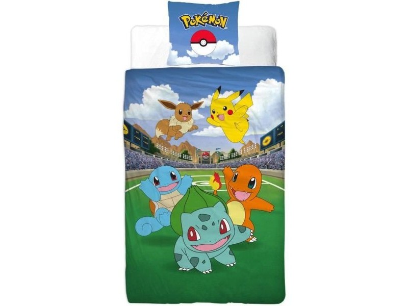 Комплект покривка за завивка Pokémon 25 x 4 x 30 cm Многоцветен 140 легло 2 Части