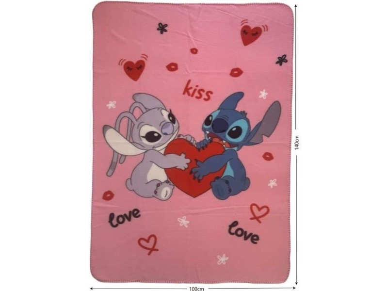 Одеяло Stitch 25 x 7 x 13 cm Син Розов Животни