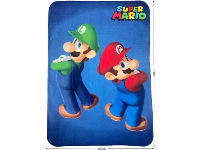 Одеяло Mario Bros 25 x 7 x 13 cm Многоцветен Животни
