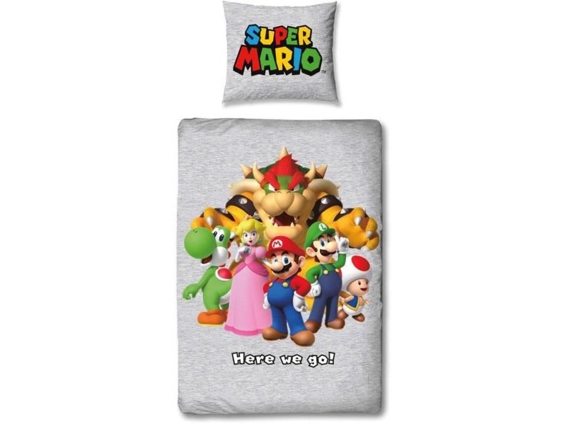Комплект покривка за завивка Mario Bros Многоцветен 140 легло 2 Части Комплект покривка за завивка Mario Bros Многоцветен 140 легло 2 Части