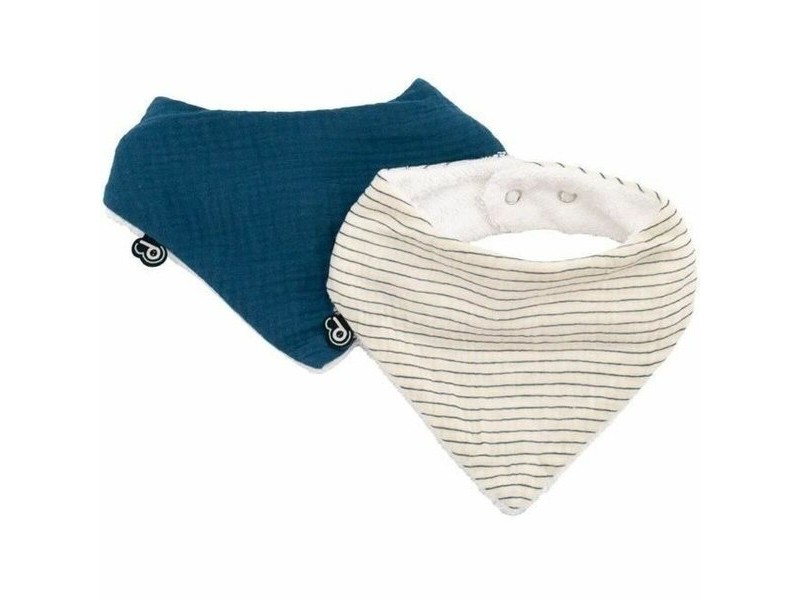 Нагръдник Domiva Син Бял Памук 2 Части (2 броя)