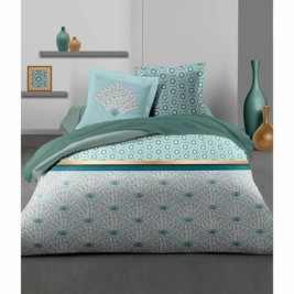 Комплект покривка за завивка HOME LINGE PASSION Бял Зелен Смарагдово Зелено Двойно легло 240 x 260 cm